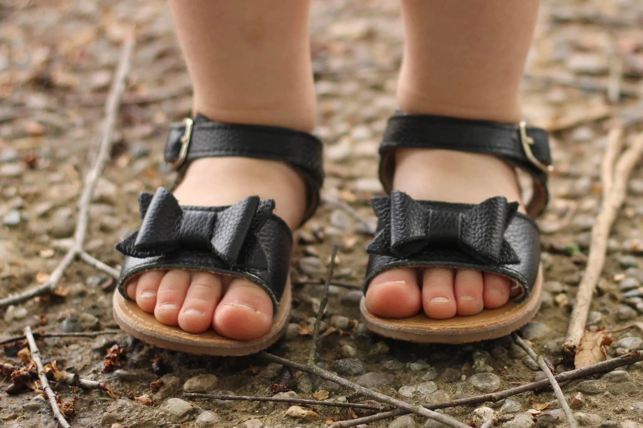 ELLIE Bow Sandals - Black