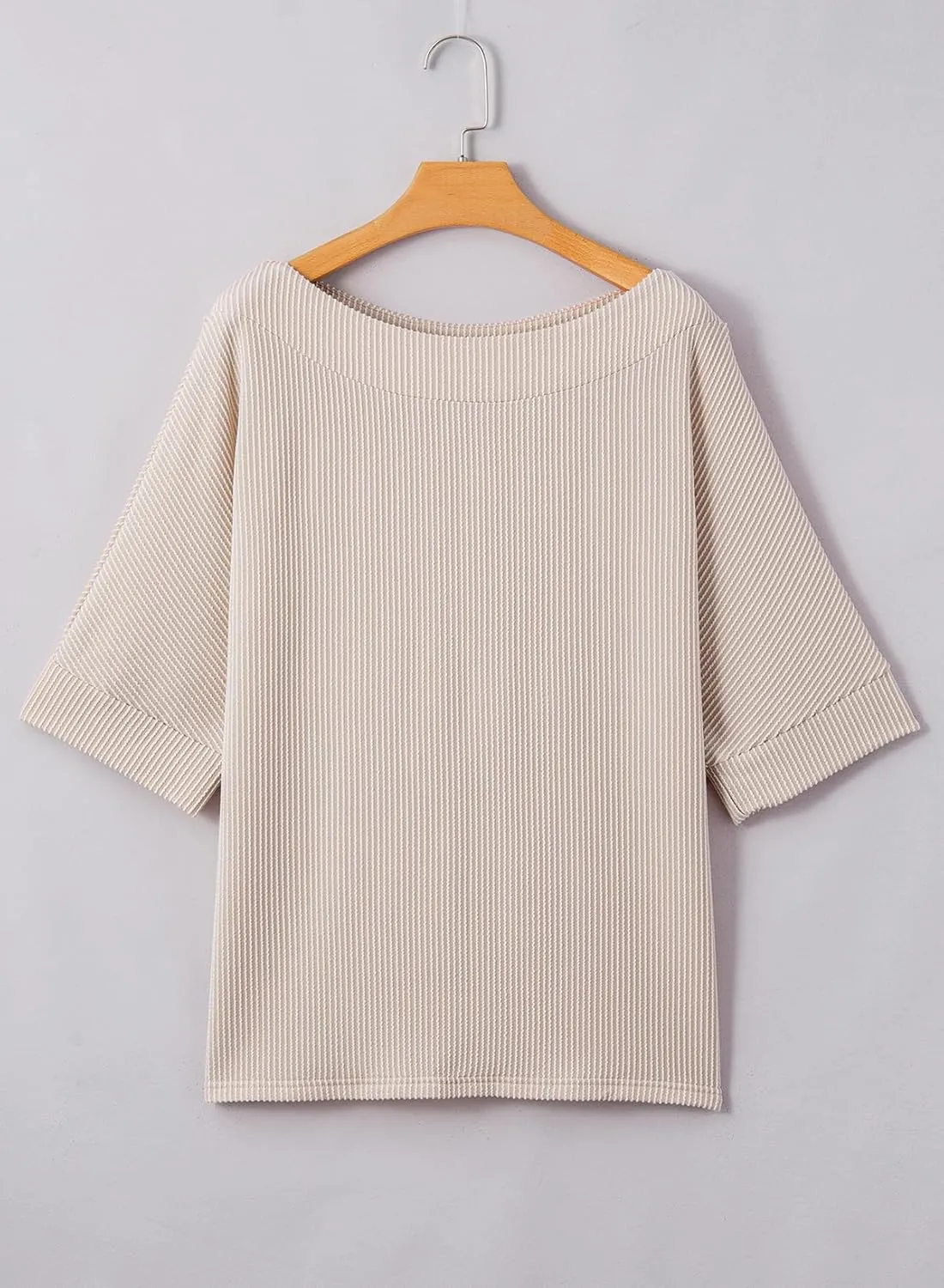 EVALESS Sexy Off The Shoulder Tops for Women 3/4 Length Sleeve Womens Tops Spring Summer 2025 Boat Neck One Shoulder Shirts