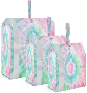 Fashion Rainbow Tie Dye Packing Cubes for Travel 3 Set Packing Bags Suitcase Organizer Bags Set for Easy Packing