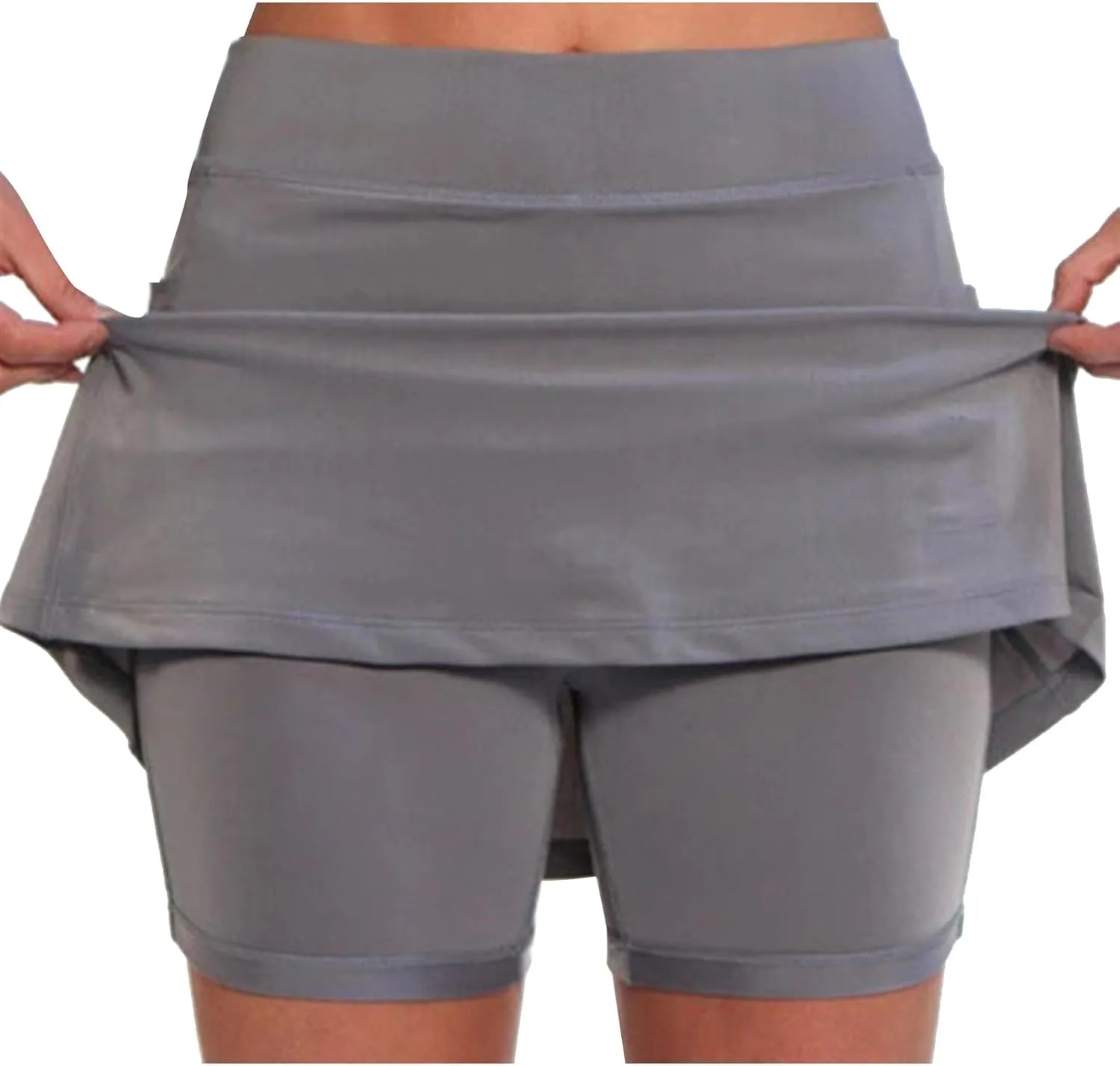 FZYLQY Skorts for Womens Dressy Casual High Waisted Athletic Tennis Skirt Tummy Control Plus Size Golf Skirts with Shorts