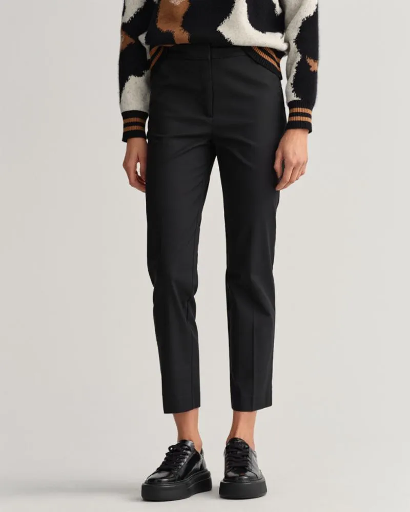 Gant Apparel Womens D1. SLIM CIGARETTE SLACK 19/EBONY BLACK