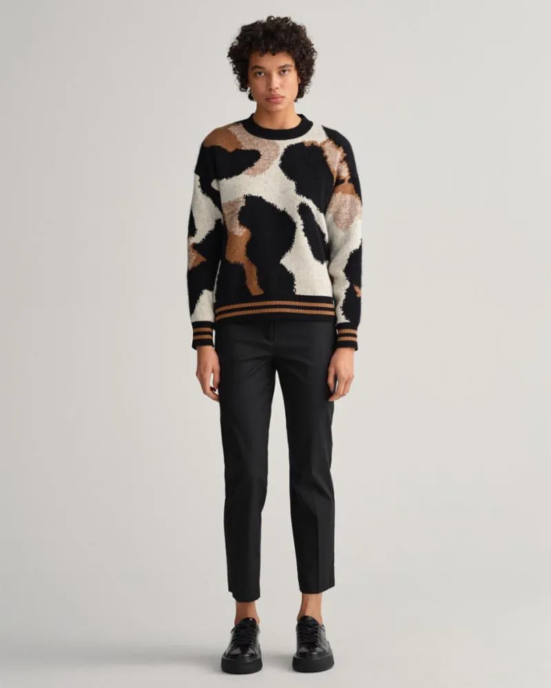 Gant Apparel Womens D1. SLIM CIGARETTE SLACK 19/EBONY BLACK
