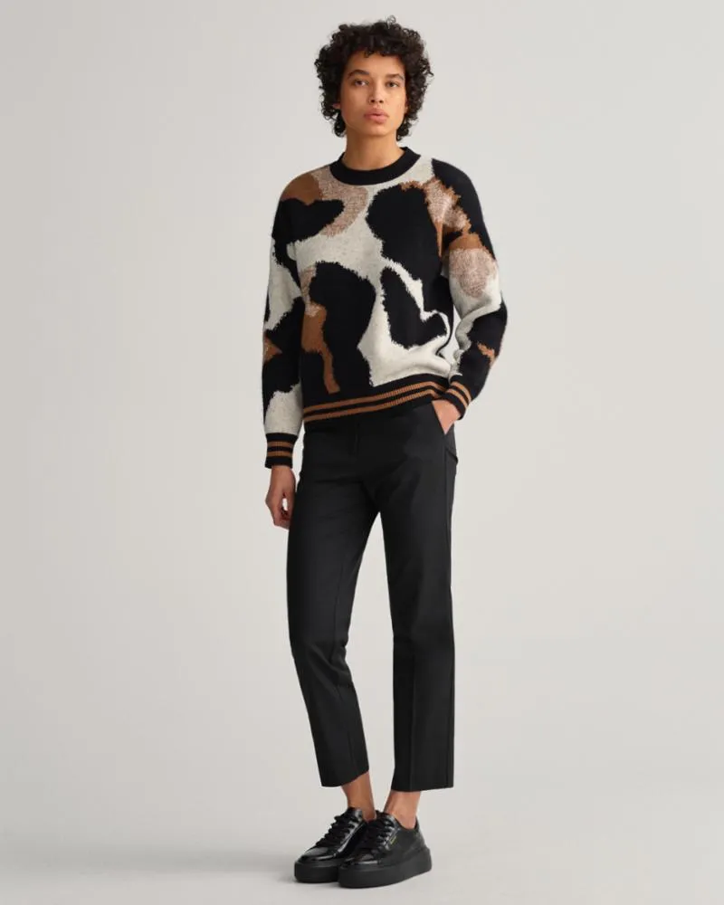 Gant Apparel Womens D1. SLIM CIGARETTE SLACK 19/EBONY BLACK