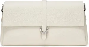 Genuine Leather Clutch Purses for Women Shoulder Bag Trendy Top-Handle Handbags with 2 Adjustable Straps