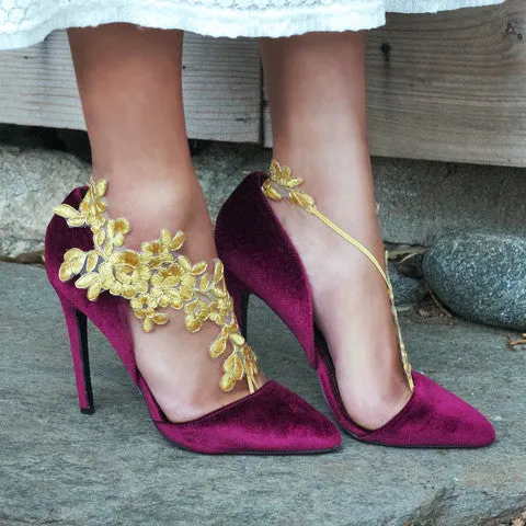 Gold Barefoot Sandals - The Majestic