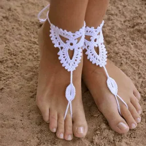 Handmade Organic Cotton Crochet Anklet
