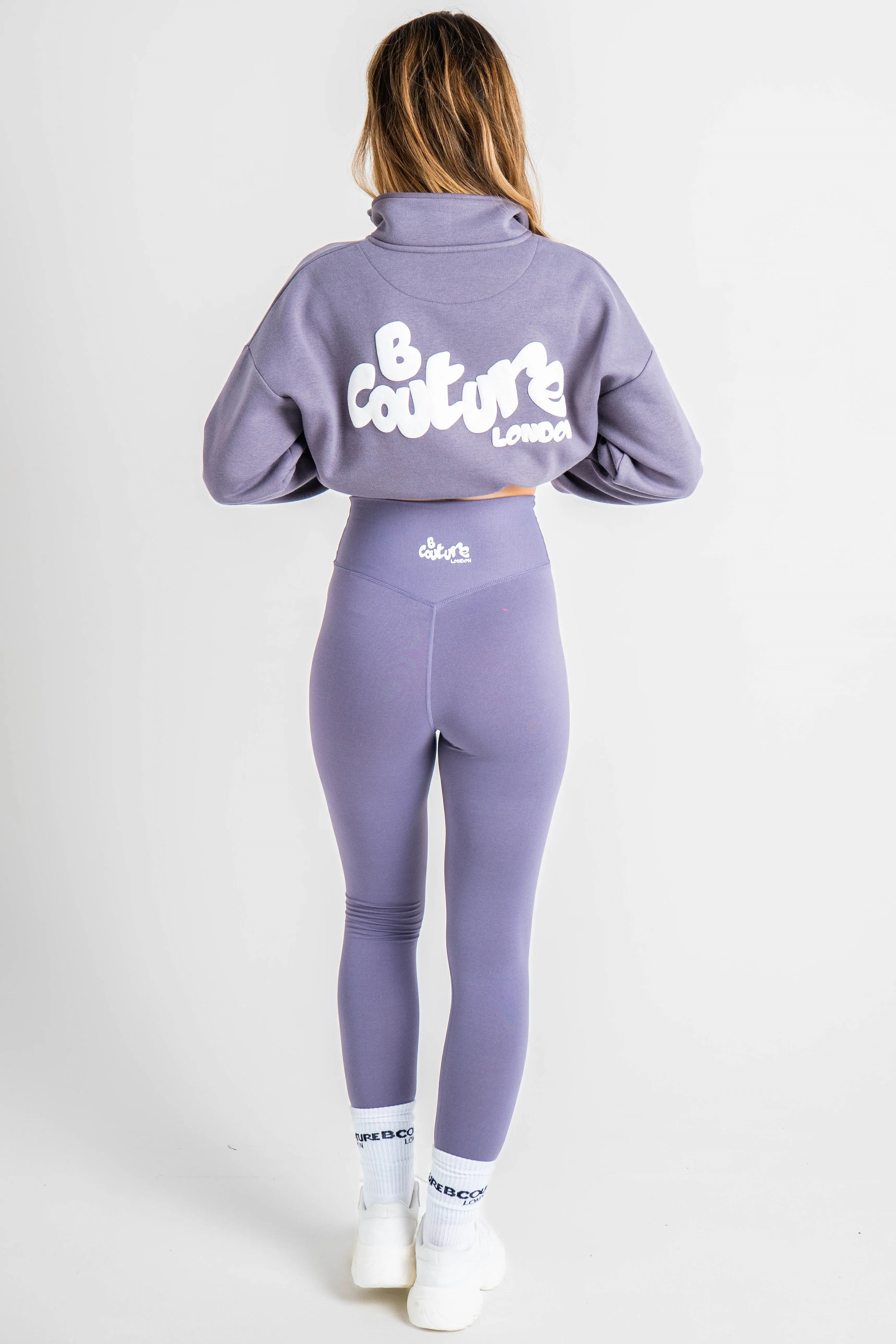 Hatherley Half-Zip Sweatshirt & Leggings Set - Lavender
