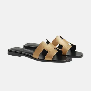 Hermes Oran Sandal Metallic
