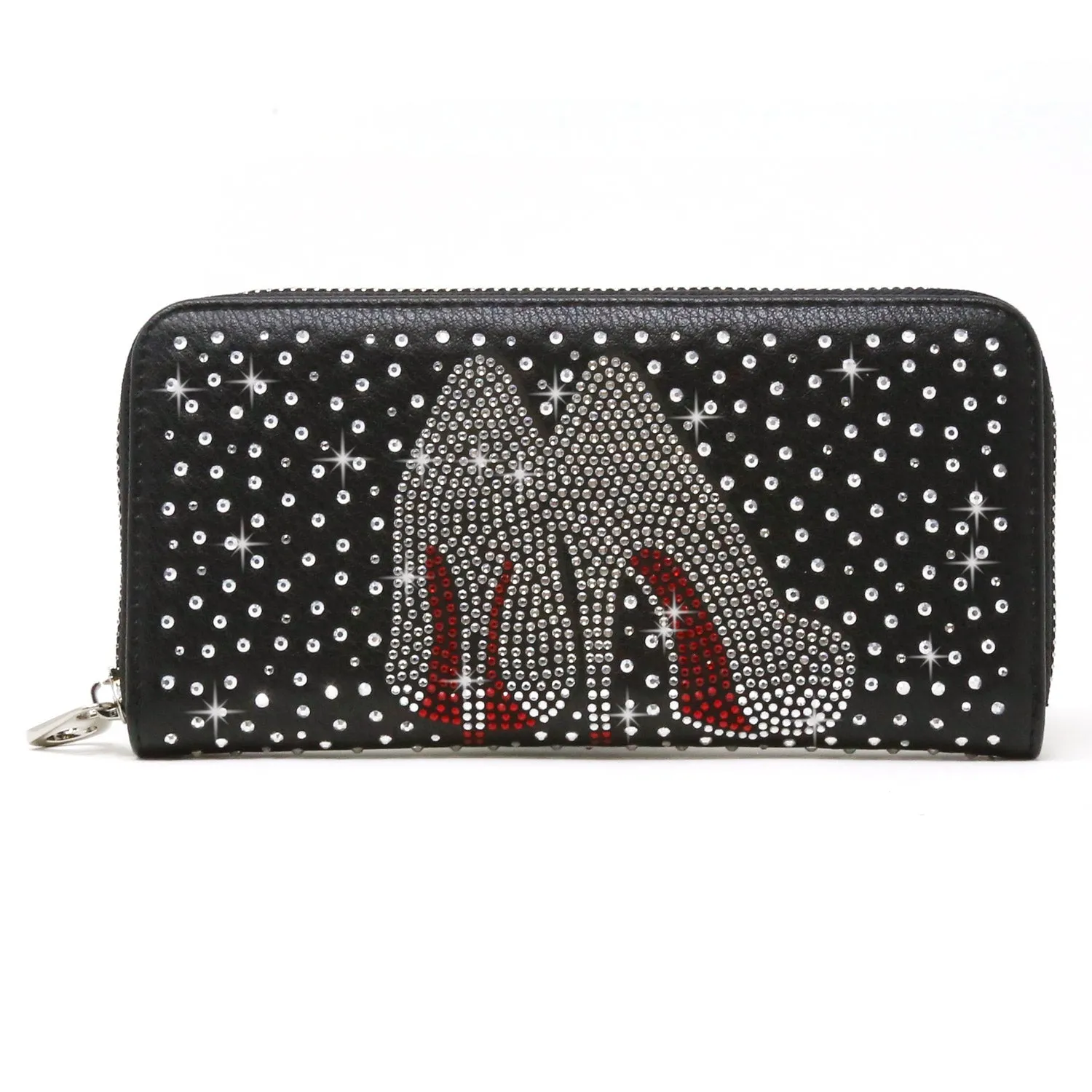 High Fashion Heels Rhinestone Accordion Wallet