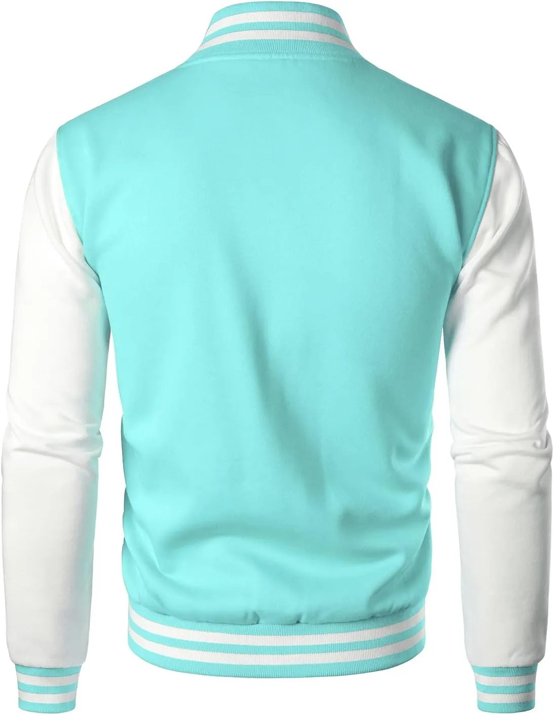 HOOD CREW Mans Varsity Baseball Jacket Cotton Blend Letterman Jackets