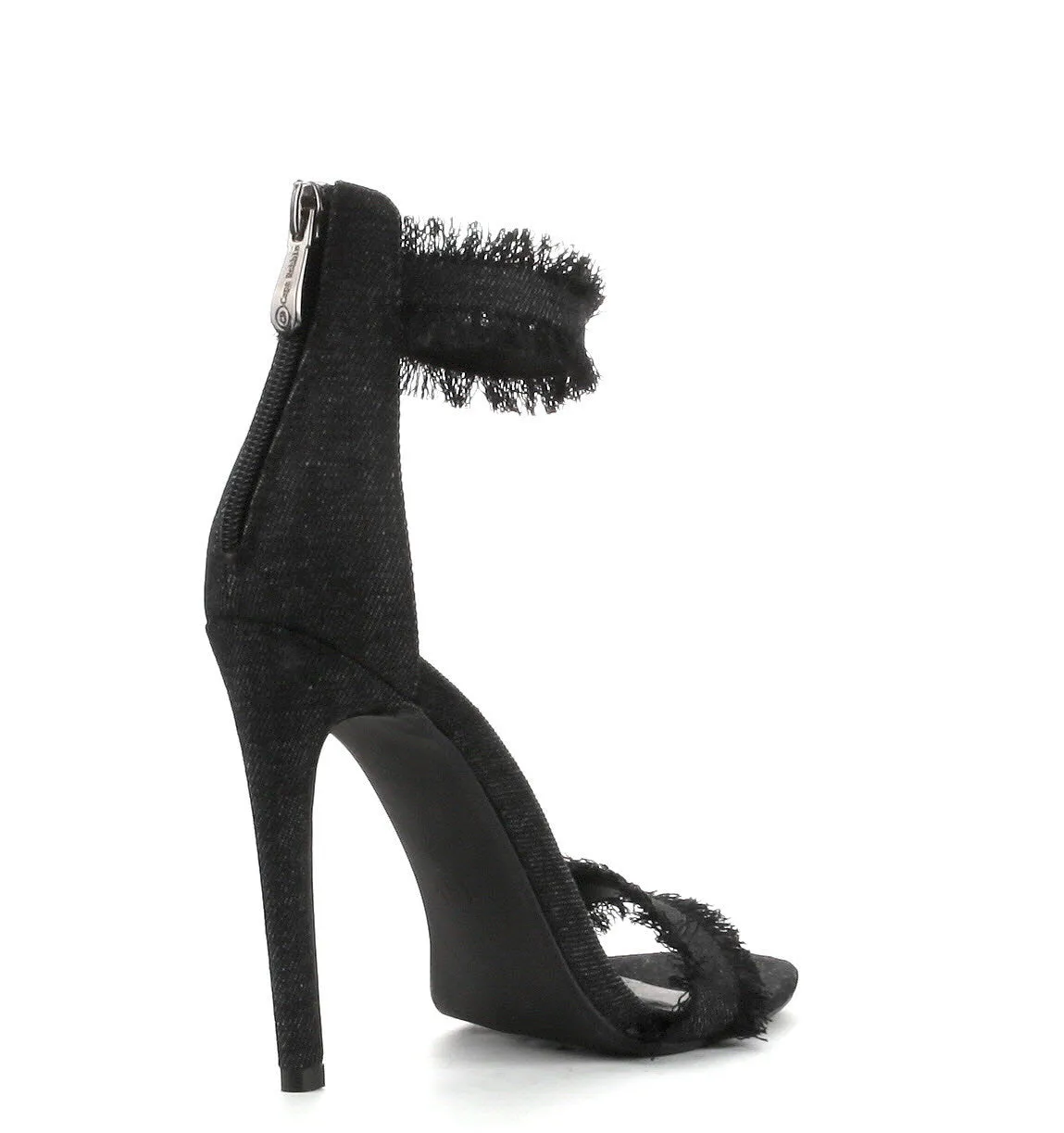 In Distress- Black Fashion Heel