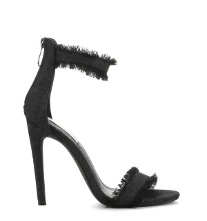 In Distress- Black Fashion Heel