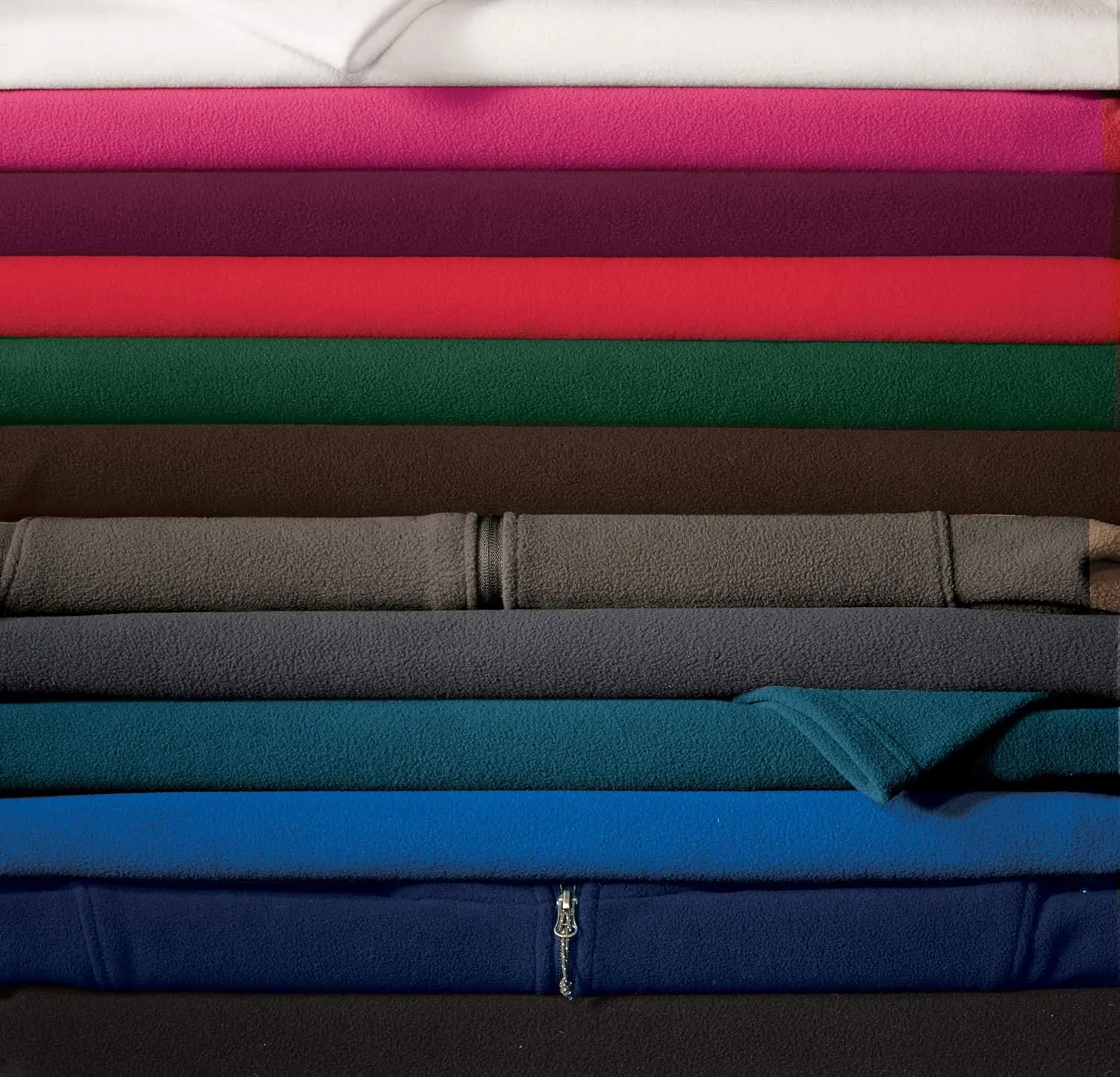 INK STITCH Ladies Custom Stitching Text Value Fleece Jackets - 12 Colors