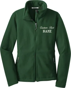 INK STITCH Ladies Custom Stitching Text Value Fleece Jackets - 12 Colors