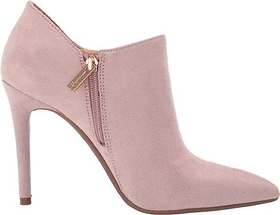 Jessica Simpson Luela New Mauve Leather Side Zipper Stiletto Heel Ankle Boots