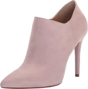 Jessica Simpson Luela New Mauve Leather Side Zipper Stiletto Heel Ankle Boots