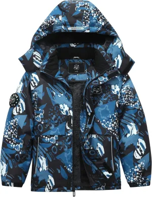 Kid's Waterproof Ski Jacket Warm Winter Coat Boys Snowboarding Jackets Outdoor