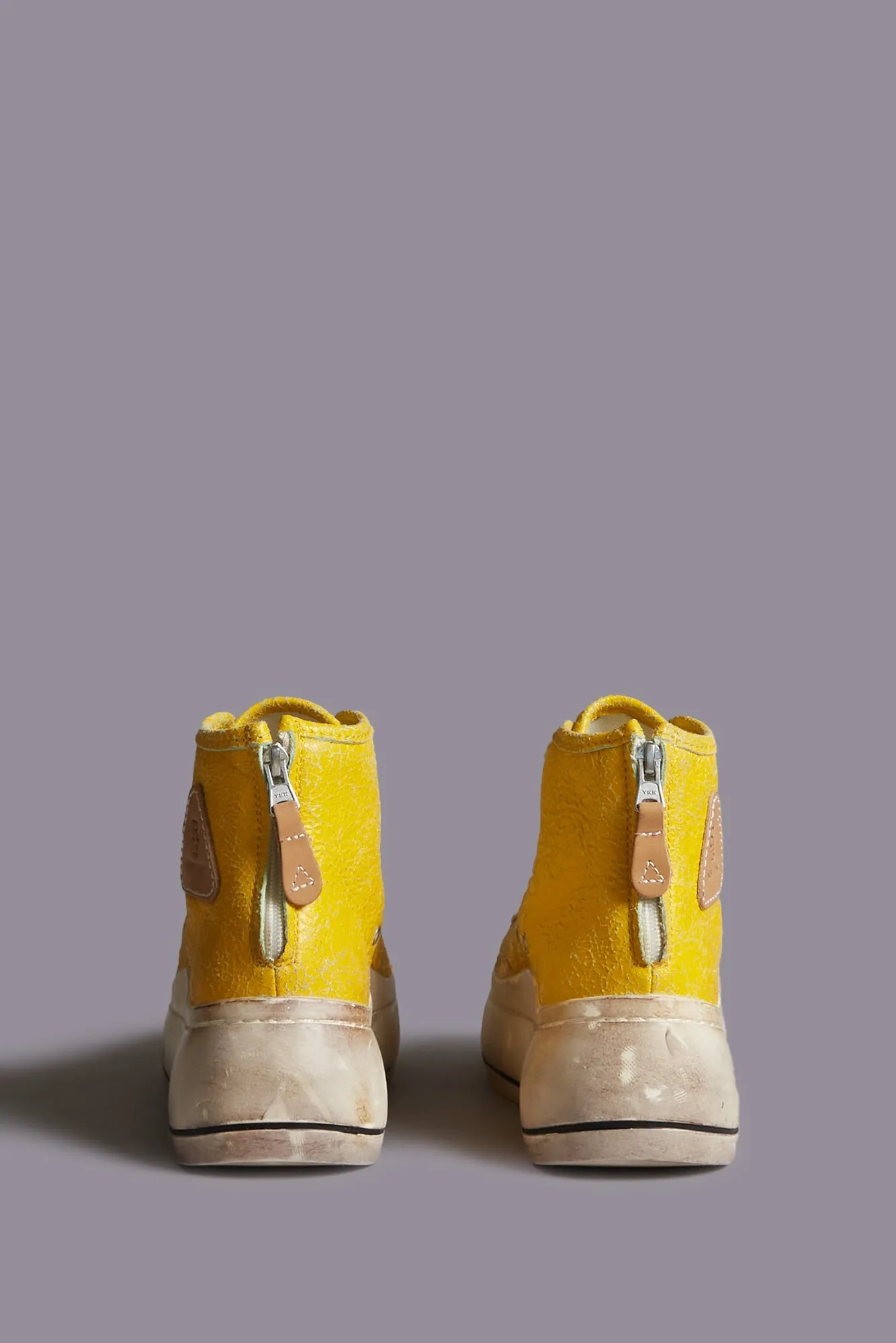 KURT HIGH TOP SNEAKER - YELLOW / AQUA