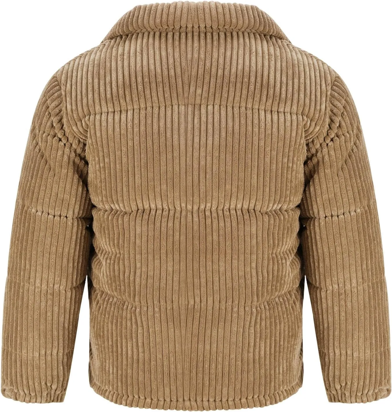 lcziwo Mens Quilted Corduroy Puffer Jacket Plus Size Zip up Stand Collar Padded Cotton Jacket Warm Thick Winter Coat