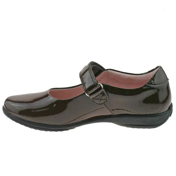 Lelli Kelly LK8218 Classic Black Patent Velcro School Shoes