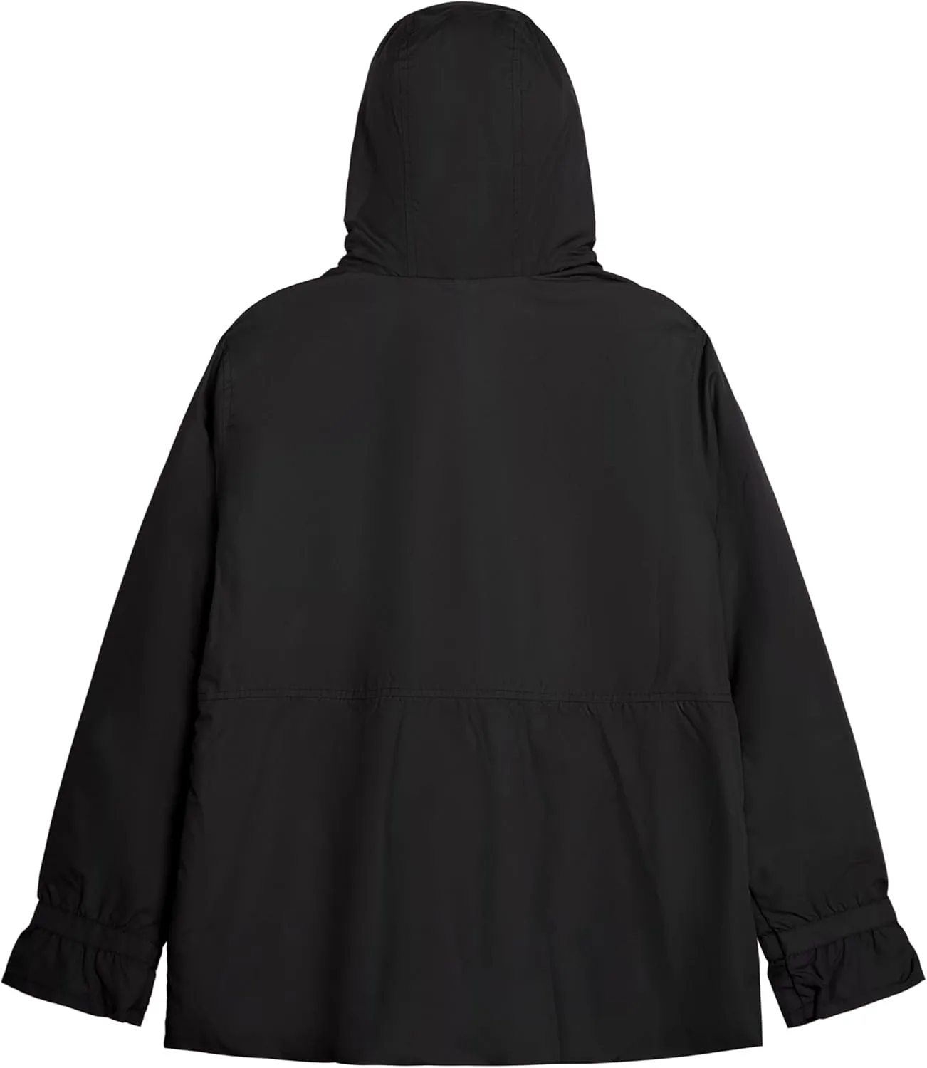 LONDON FOG Girls' Midweight Flounce Hem Utililty Trench with Hood