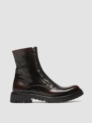 LORAINE 026 - Burgundy Zipped Boots