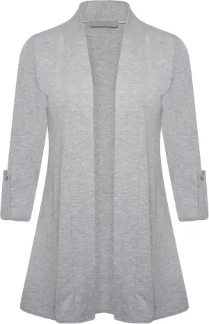 Loxdonz Women's Open Front Cardigans Casual 3/4 Sleeve Cardigan Soft Lightweight Top