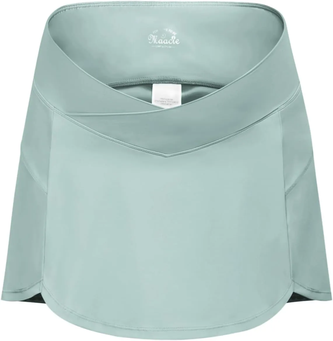 Maacie Maternity Tennis Golf Skorts Built-in Short with Pockets Cross Waist Low-Rise