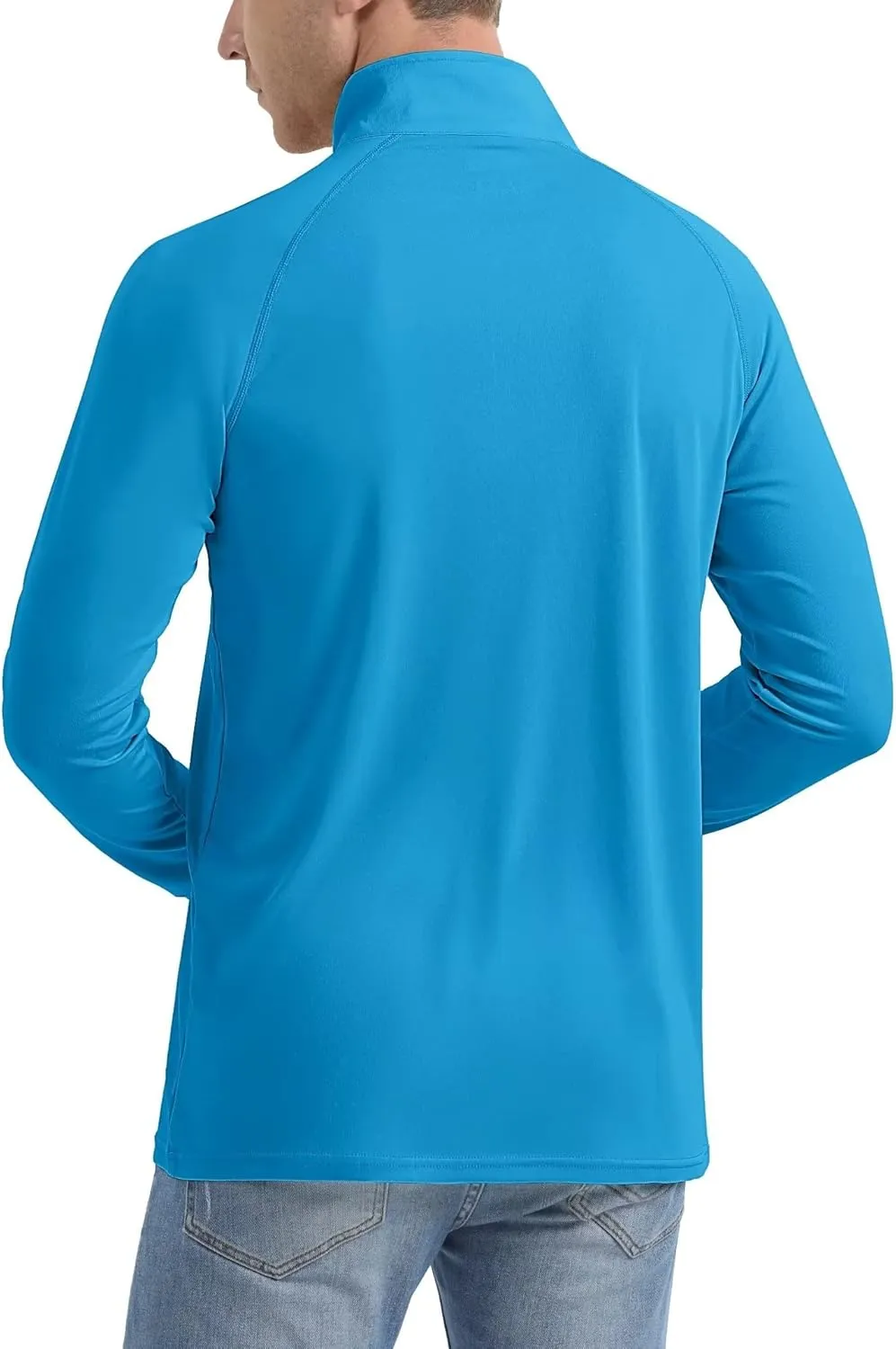 MAGCOMSEN Men's Long Sleeve Sun Shirts UPF 50  Tees 1/4 Zip Up Fishing Running Rash Guard T-Shirts Outdoor Shirt