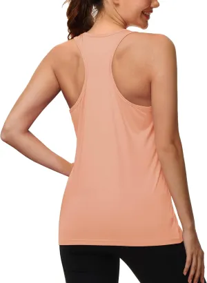 MAGCOMSEN Women's Sleeveless Workout Tank Tops UPF 80  Racerback Shirts Quick Dry UV Protection Athletic Gym Summer Tops