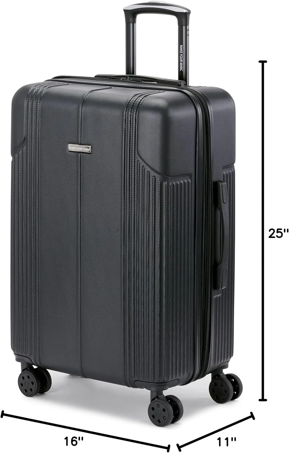 Marc New York Horizon 25" Upright Luggage, Black, Medium