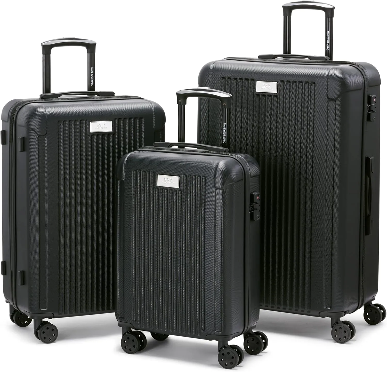 Marc New York Lotus 21" Upright Luggage, Black, Carry On