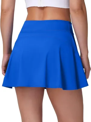 MCEDAR Tennis Skirts for Women High Waisted Golf Skorts Athletic Running Skirt Inner Shorts with Pockets Pickleball