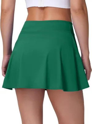 MCEDAR Tennis Skirts for Women High Waisted Golf Skorts Athletic Running Skirt Inner Shorts with Pockets Pickleball