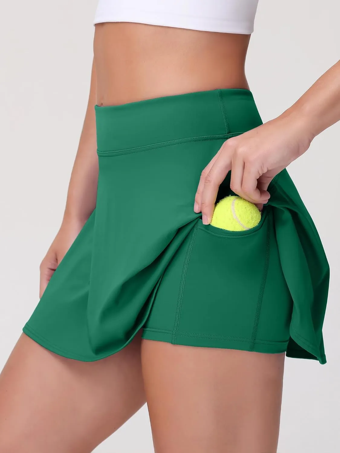 MCEDAR Tennis Skirts for Women High Waisted Golf Skorts Athletic Running Skirt Inner Shorts with Pockets Pickleball