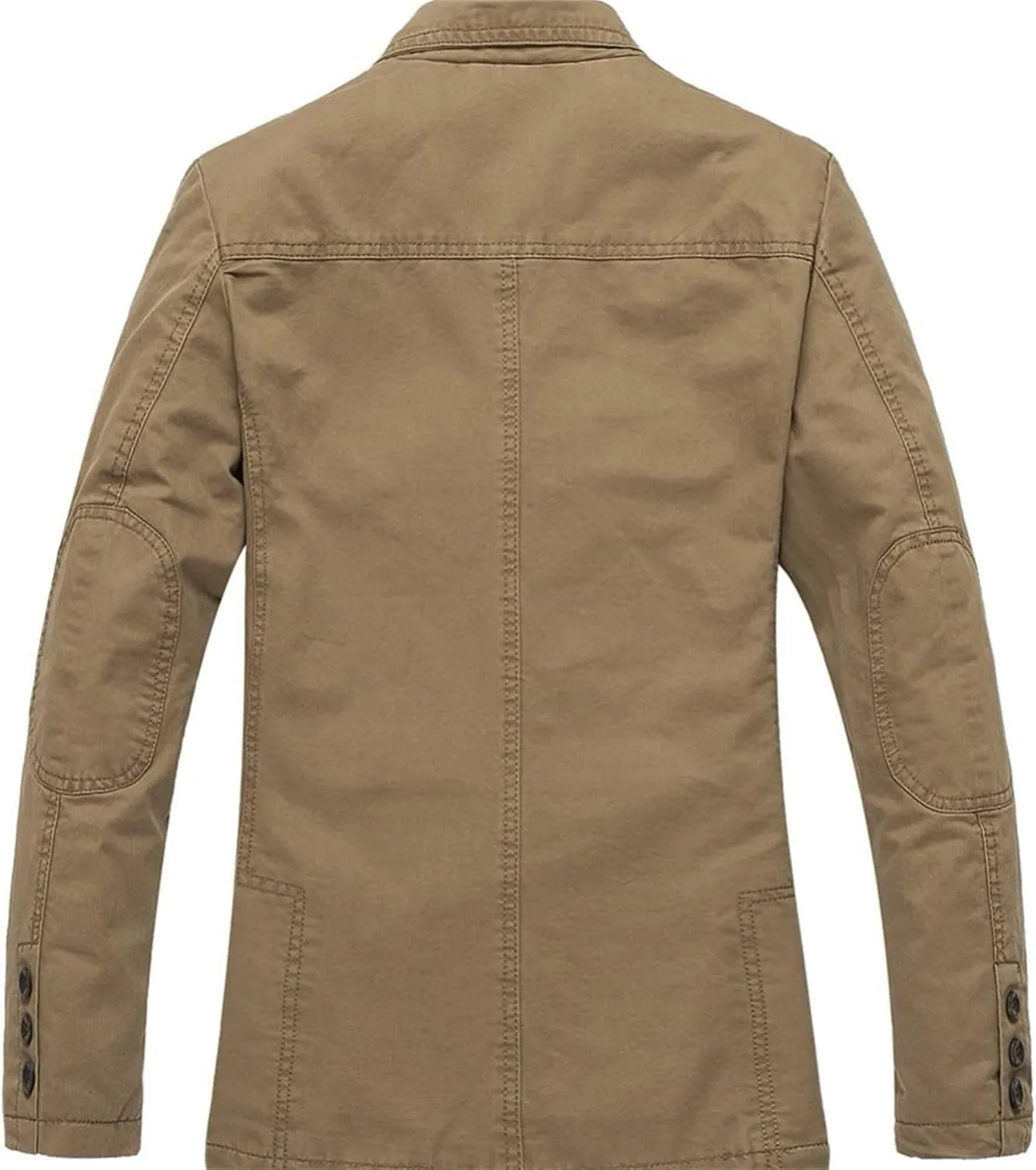 Men's Casual Three-Button Coat Lined Cotton Twill Suit Blazer Jacket Notch Lapel Vintage Jacket Sport Coat