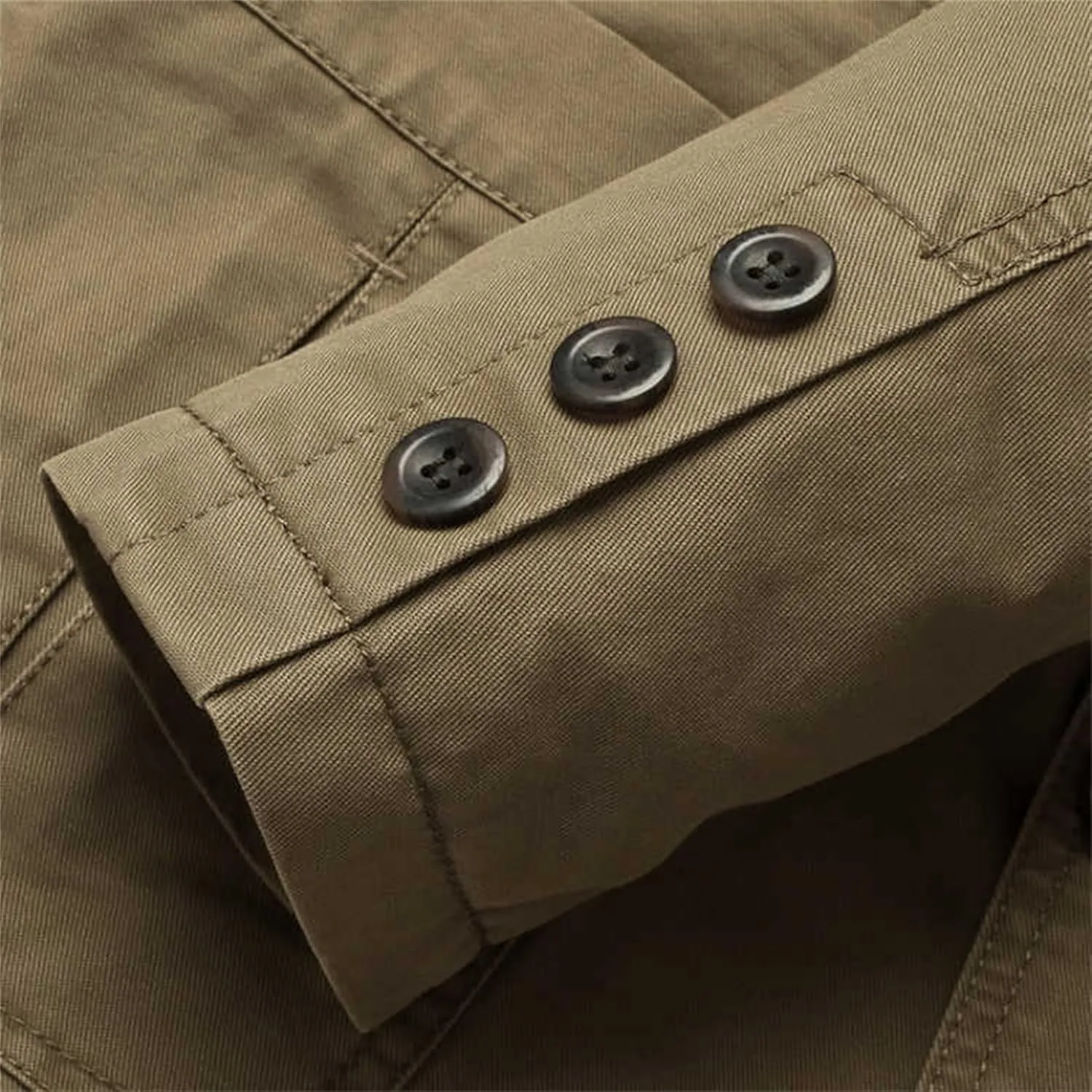 Men's Casual Three-Button Coat Lined Cotton Twill Suit Blazer Jacket Notch Lapel Vintage Jacket Sport Coat