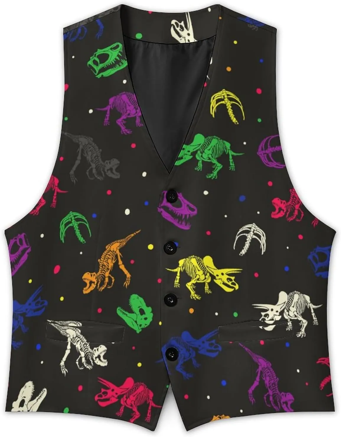 Men's Hawaiian Leaf Suit Vest Slim Fit Business Dress Vest Waistcoat for Wedding Party Casual Dress