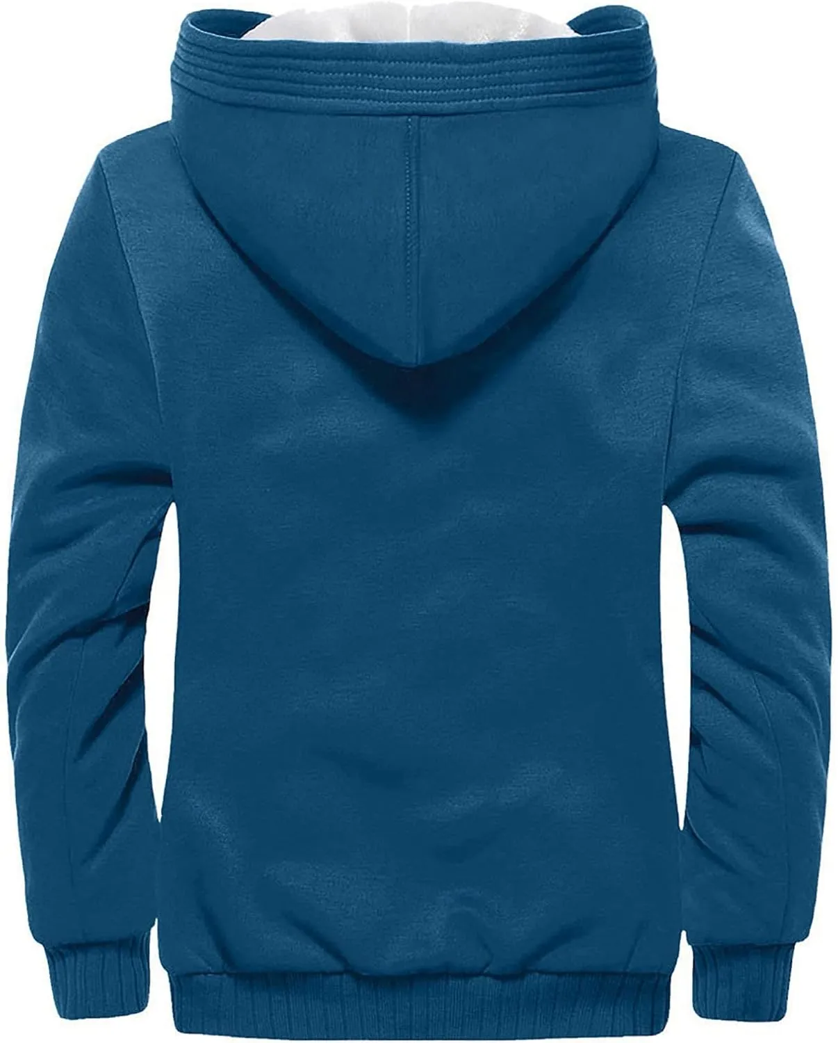 Mens Sherpa Hoodie Big And Tall Zip Up Jacket Heavyweight Fleece Lined Hooded Sweatshirt Warm Thick Winter Coat