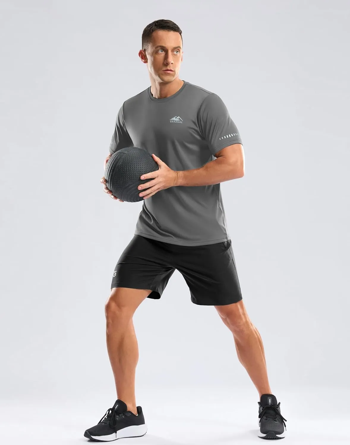 Men's UPF 50  Sun Protection Dry Fit Workout T-Shirts Rash Guard Swim Shirts Moisture Wicking Tee for Athletic, Beach, Hiking