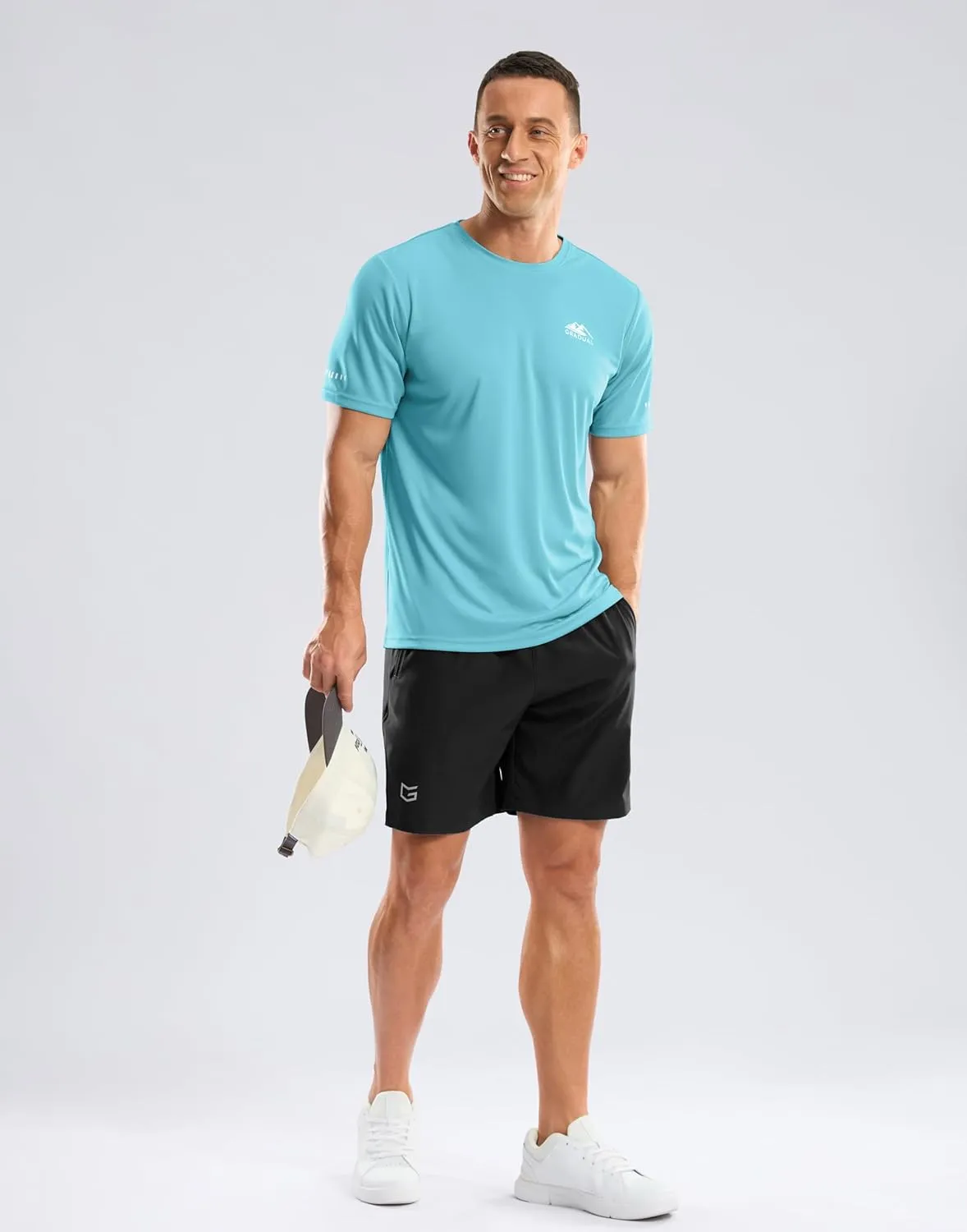 Men's UPF 50  Sun Protection Dry Fit Workout T-Shirts Rash Guard Swim Shirts Moisture Wicking Tee for Athletic, Beach, Hiking