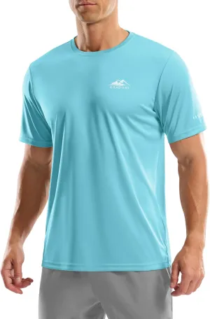 Men's UPF 50  Sun Protection Dry Fit Workout T-Shirts Rash Guard Swim Shirts Moisture Wicking Tee for Athletic, Beach, Hiking