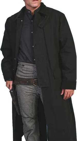 Men's Western Old COWBOY Long Duster Coat Full Length Canvas Jackets