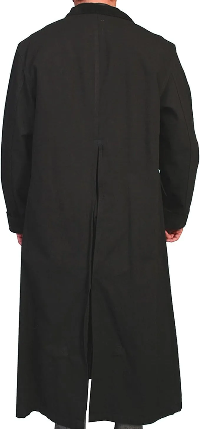 Men's Western Old COWBOY Long Duster Coat Full Length Canvas Jackets