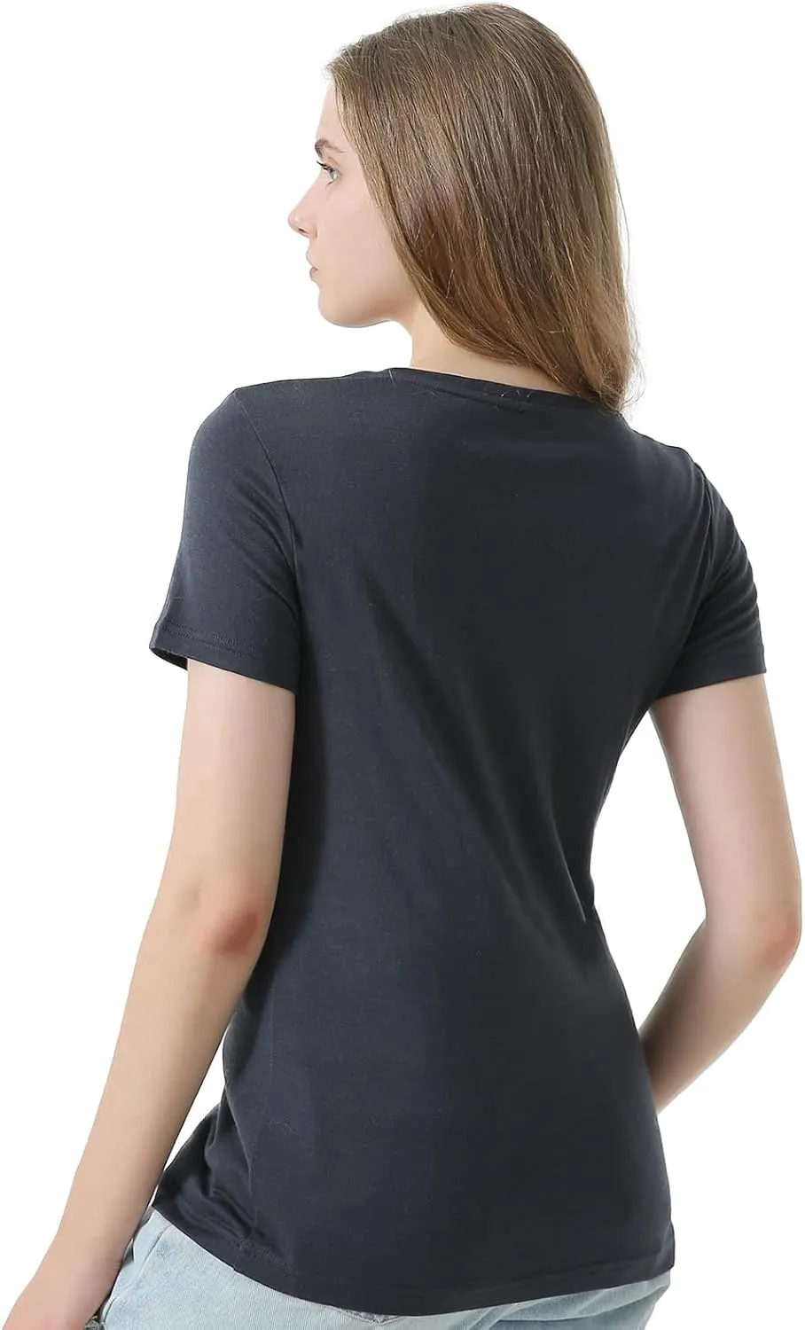Merino Protect 100% Merino Wool T Shirts Women Crew Neck Tops Short Sleeve Odor Resistance Base Layer Travel Hiking Tee Shirt