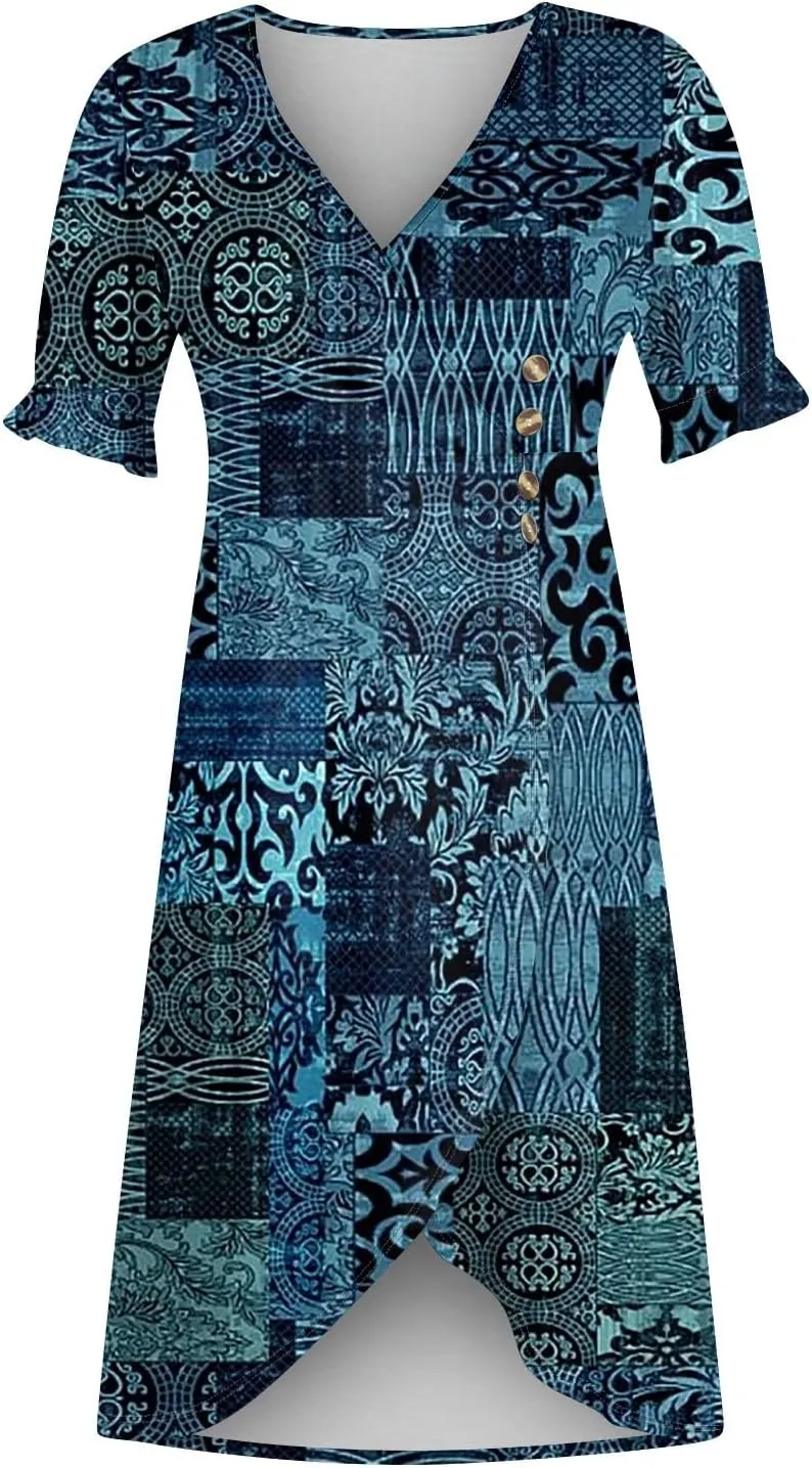 Midi Dresses for Women Dress Women Puff Sleeve Women Dresses for Special Occasions Summer Fitted