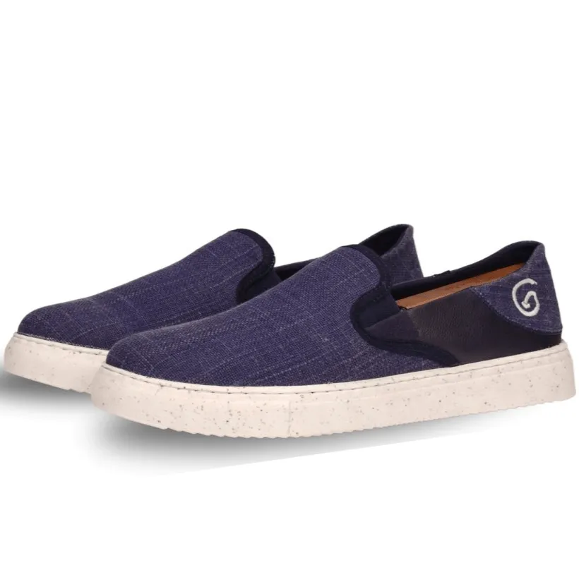 Oceanease Men's Vegan Slip-On Shoes in Navy Blue