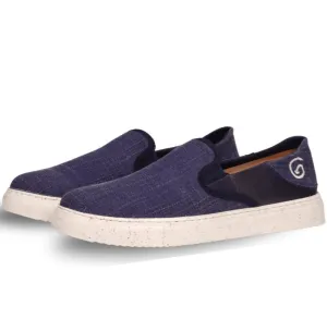 Oceanease Men's Vegan Slip-On Shoes in Navy Blue