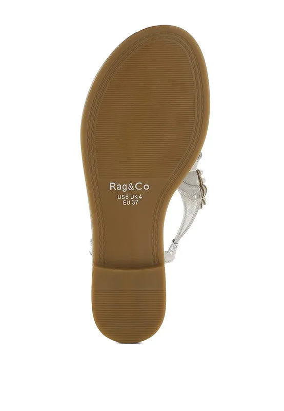 Opazie Metallic Pearl Embellished Flats
