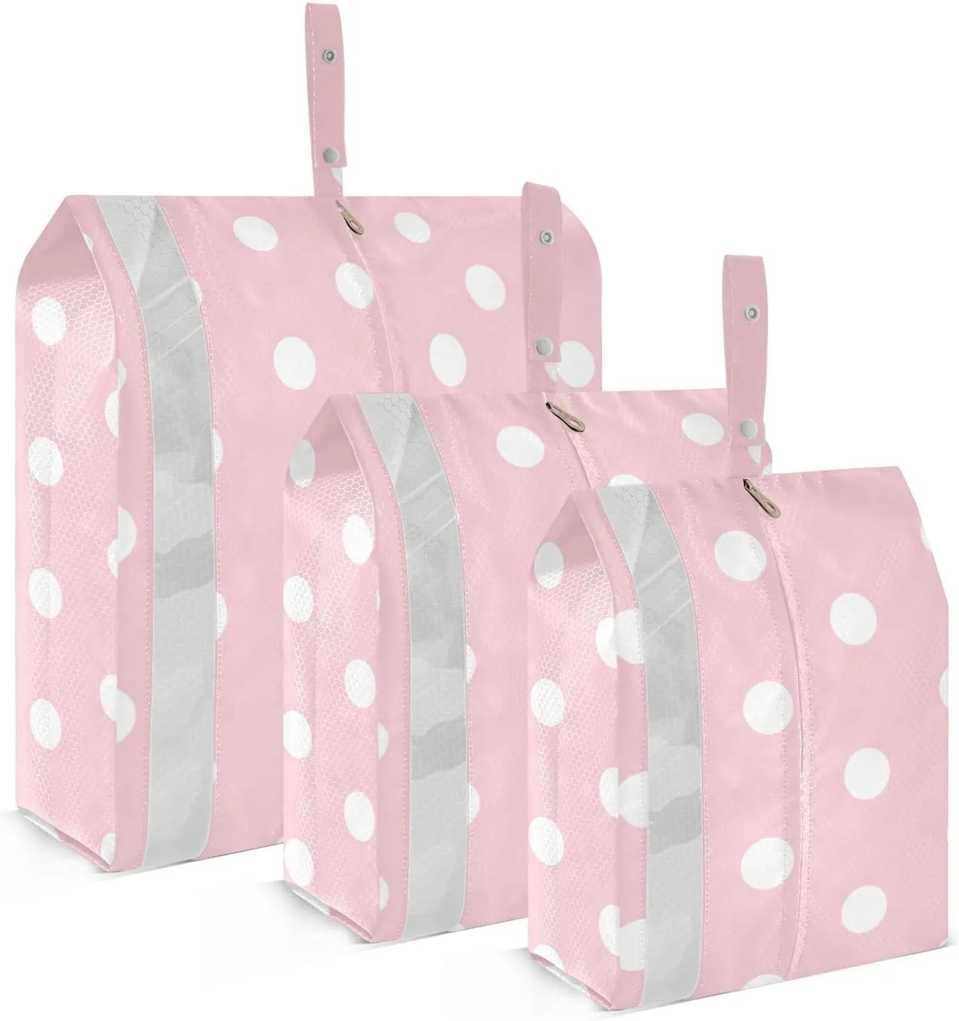 Pink Dot Packing Cubes for Travel 3 Set Packing Bags Suitcase Organizer for Travel